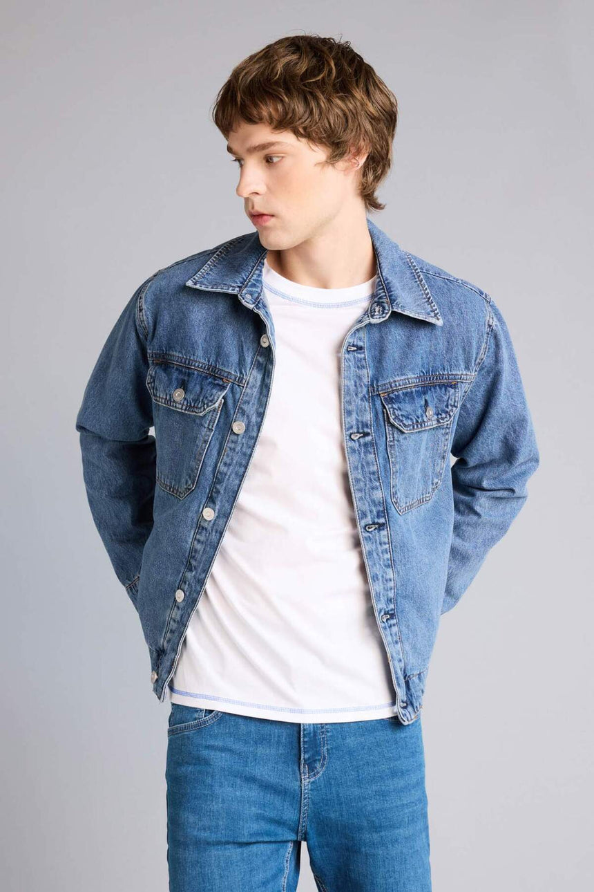 Defacto Erkek Jacket F9011AX - Mavi