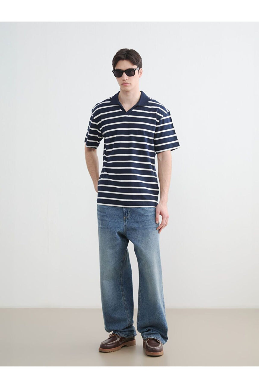 LCW ERKEK S6OJ22D8 KK.TSH,XM-NAUTICAL-POLO - Koyu Lacivert