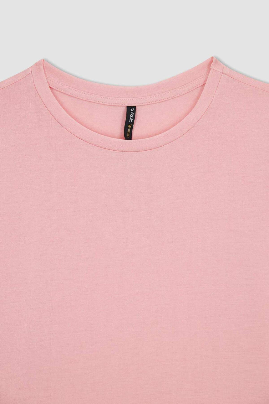 DeFacto W7299AZ Kadın T-Shirt - Açık Pembe