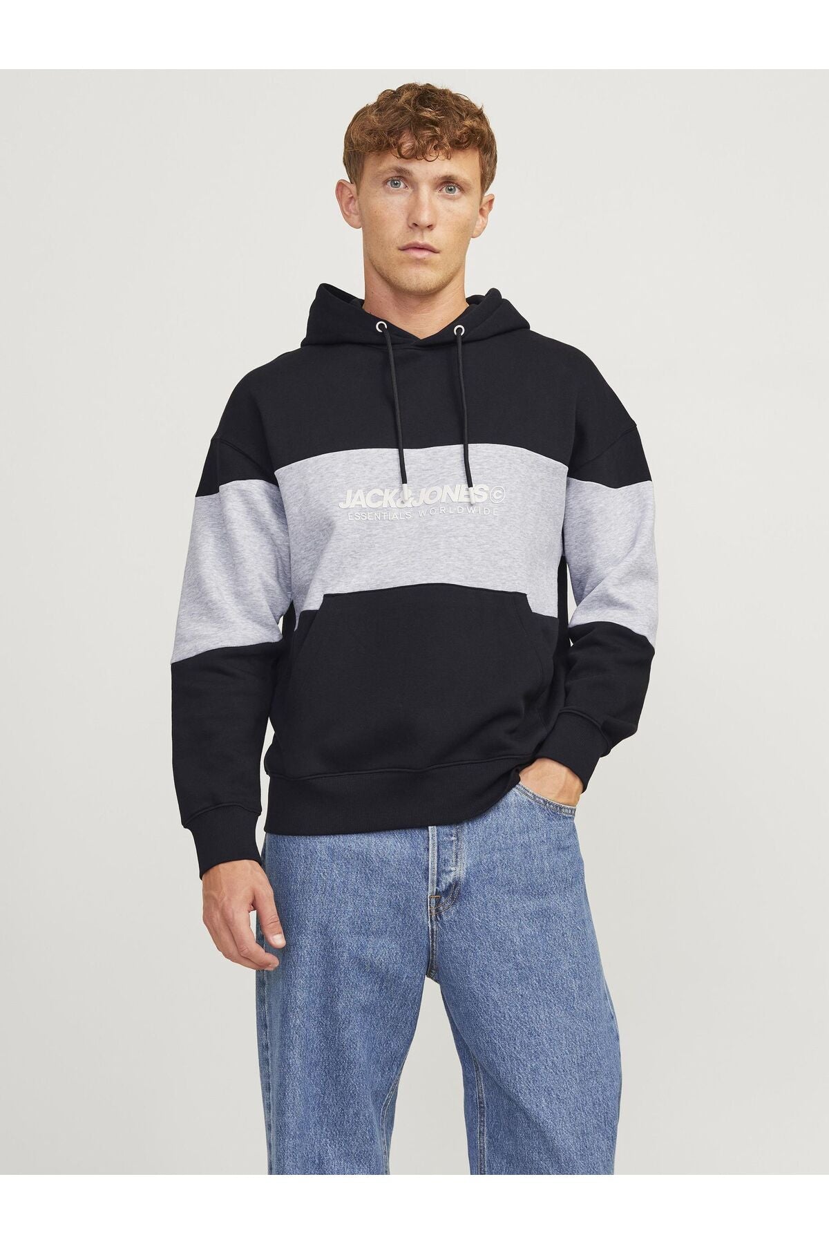 Jack & Jones Legacy Erkek Kapüşonlu Sweatshirt 12256590 - Siyah
