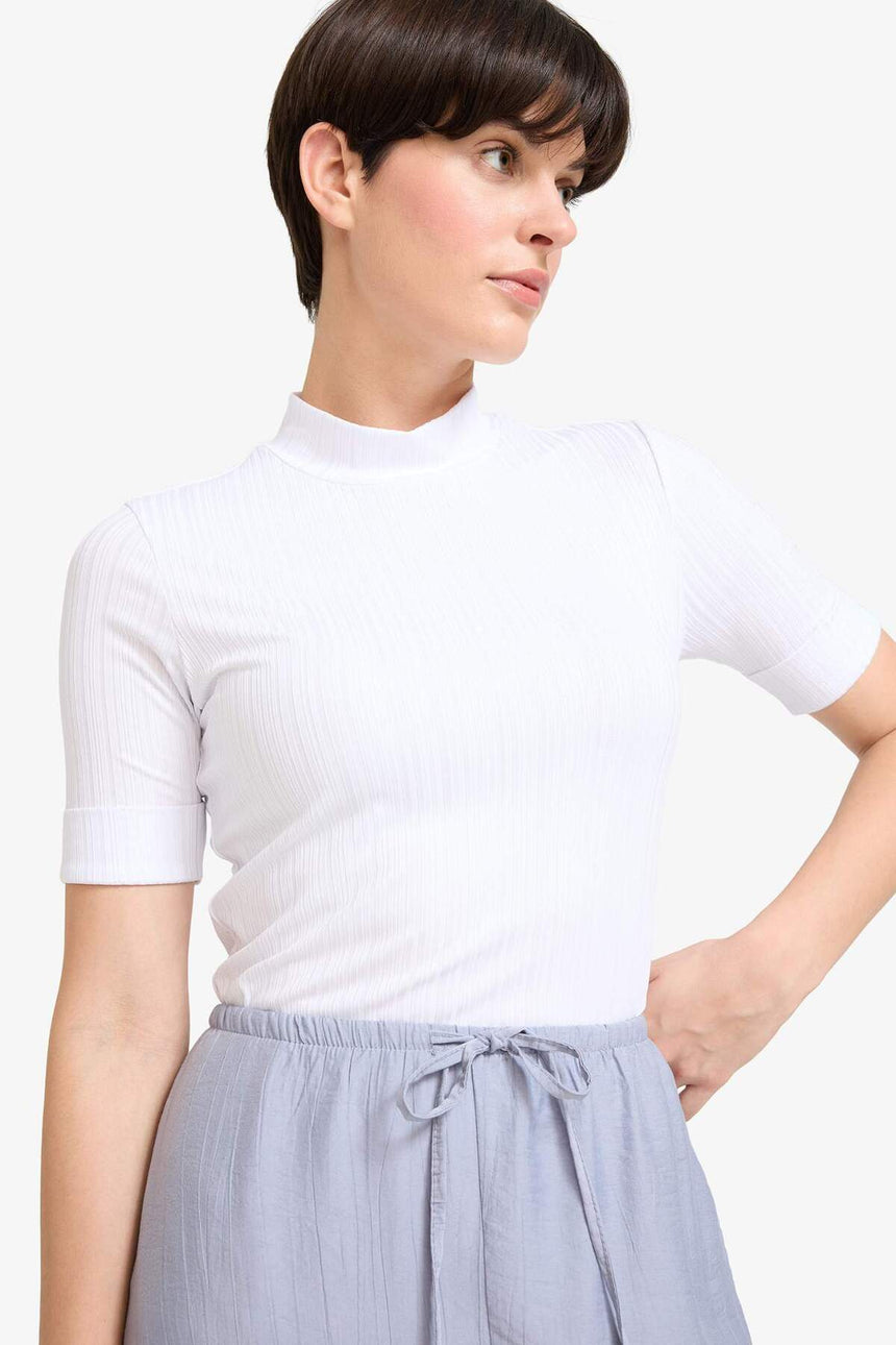 DeFacto Kadın Kısa Kollu T-Shirt B1177AX - Ekru