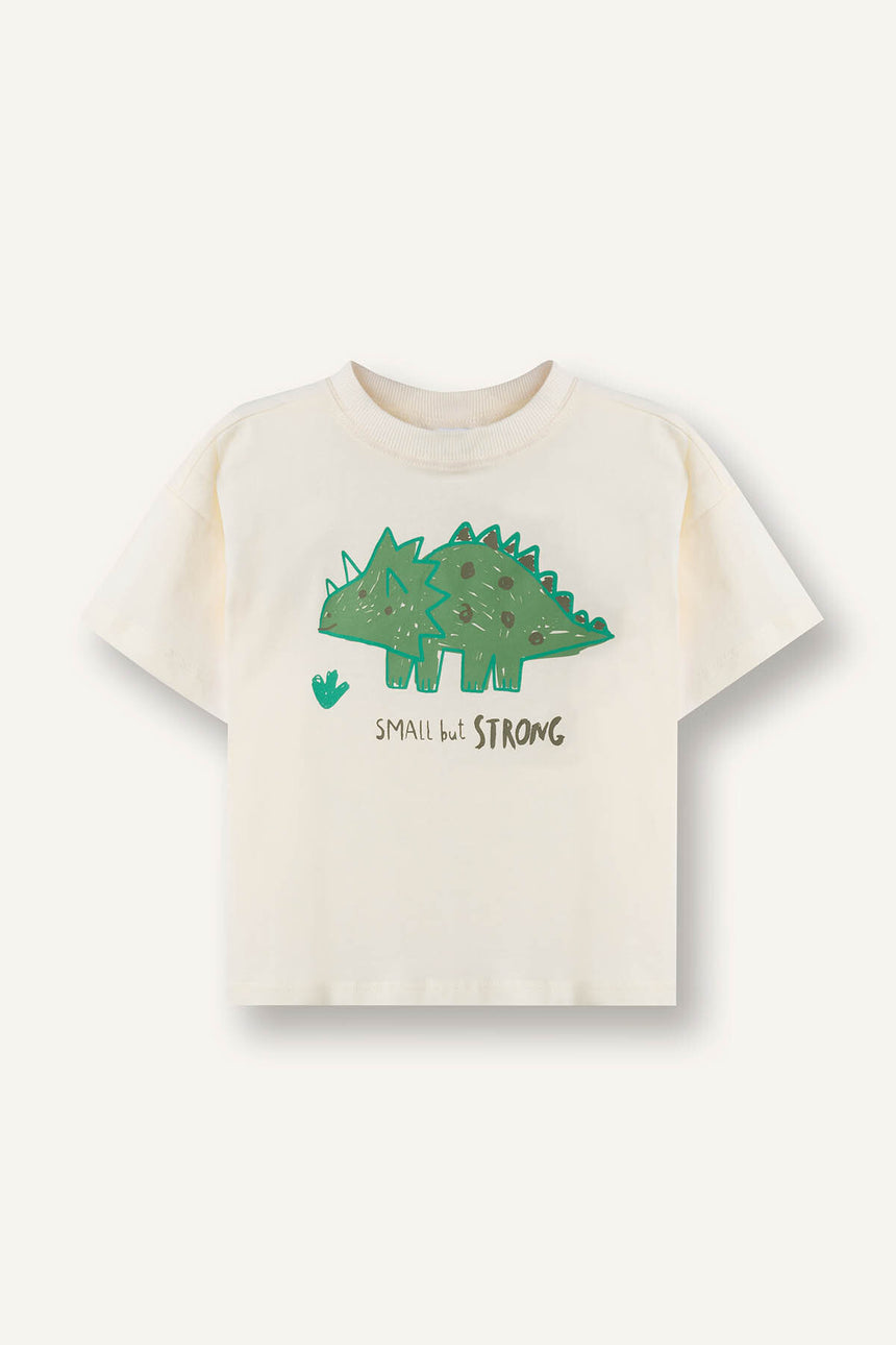 DeFacto E1072A5 Çocuk T-Shirt - Ekru
