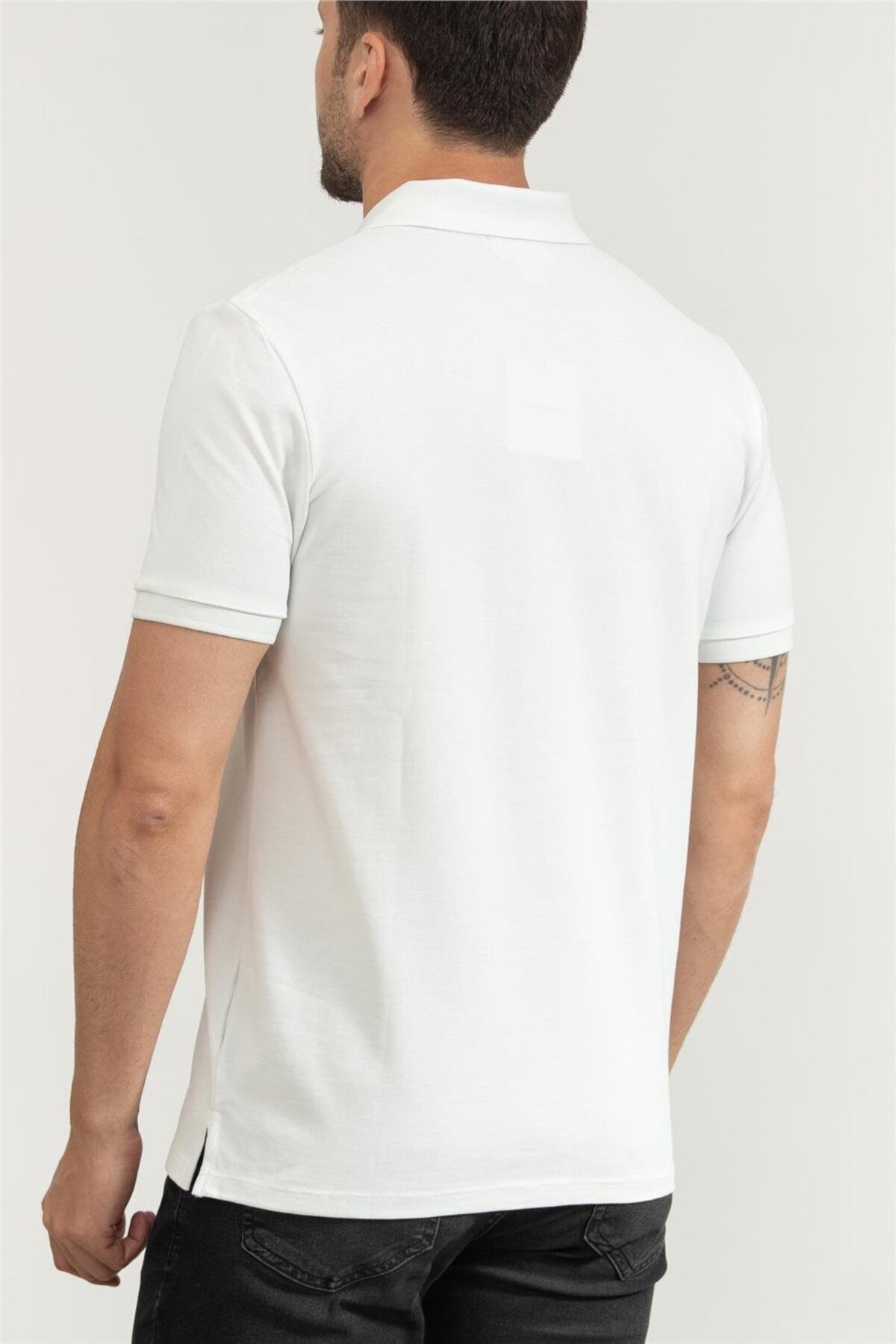 Calvin Klein Monogram Pique Polo Erkek Polo T-Shirt LV040EM269 - Siyah