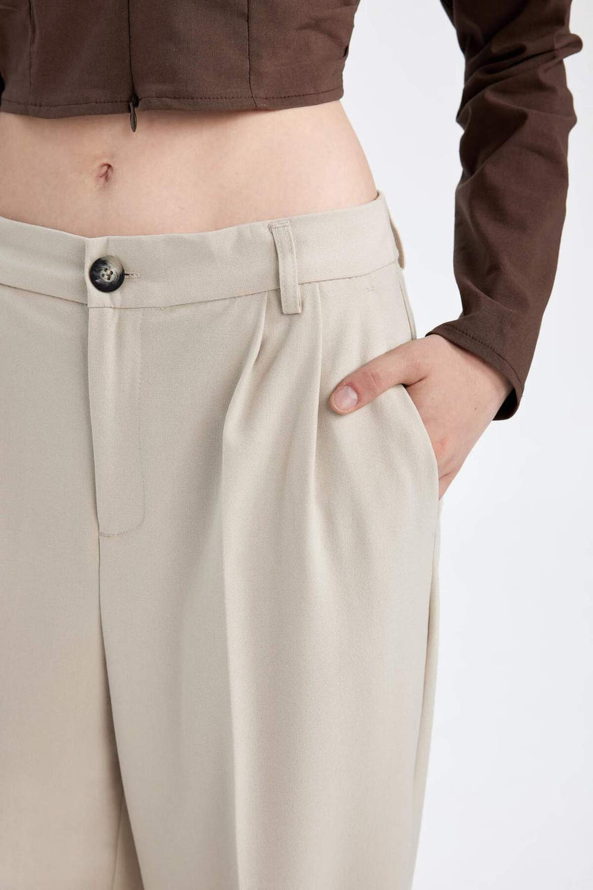 Defacto Kadın Trousers D8150AX - Siyah