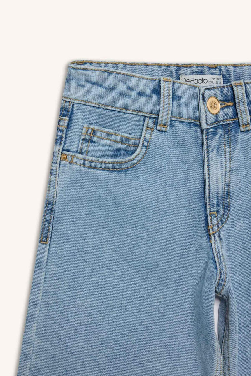 DeFacto Çocuk Wide Leg Jean Pantolon D7092A8 - Açık Mavi