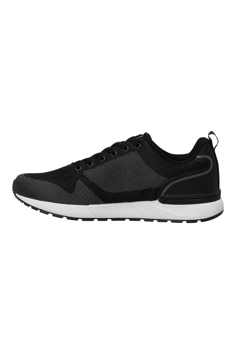 Sporline Lumberjack Vendor 2.0 siyah tekstil erkek sneaker, yan profil görünümü