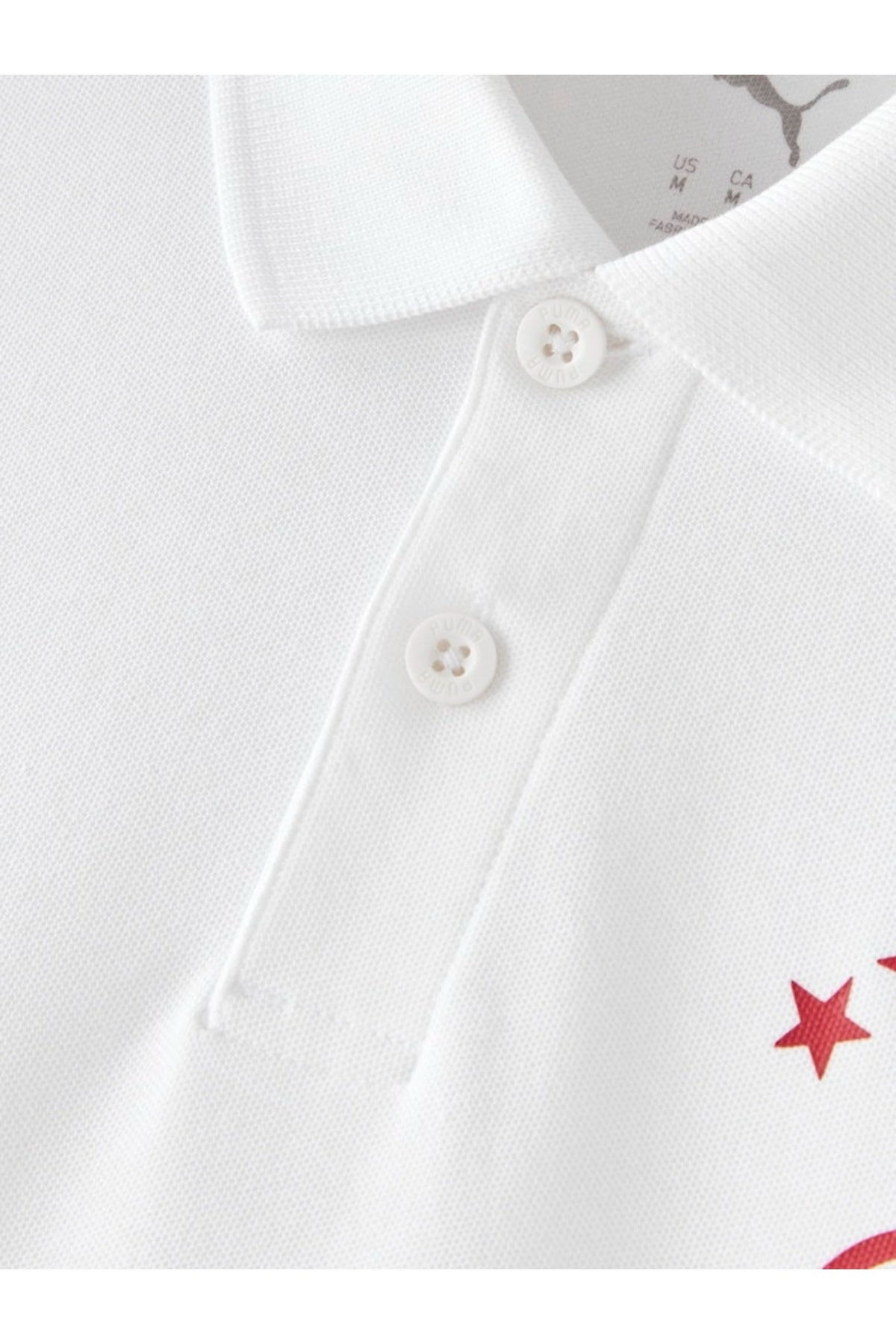 Galatasaray 78682727 Erkek Polo Yaka T-Shirt - Beyaz