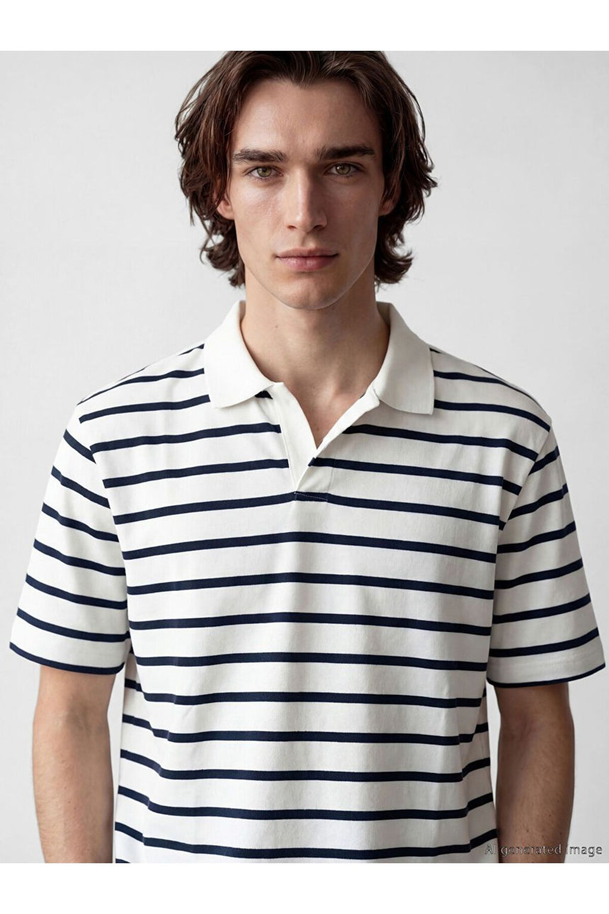 LCW ERKEK S6OJ22C8 KK.TSH,XM-NAUTICAL-POLO - Ekru