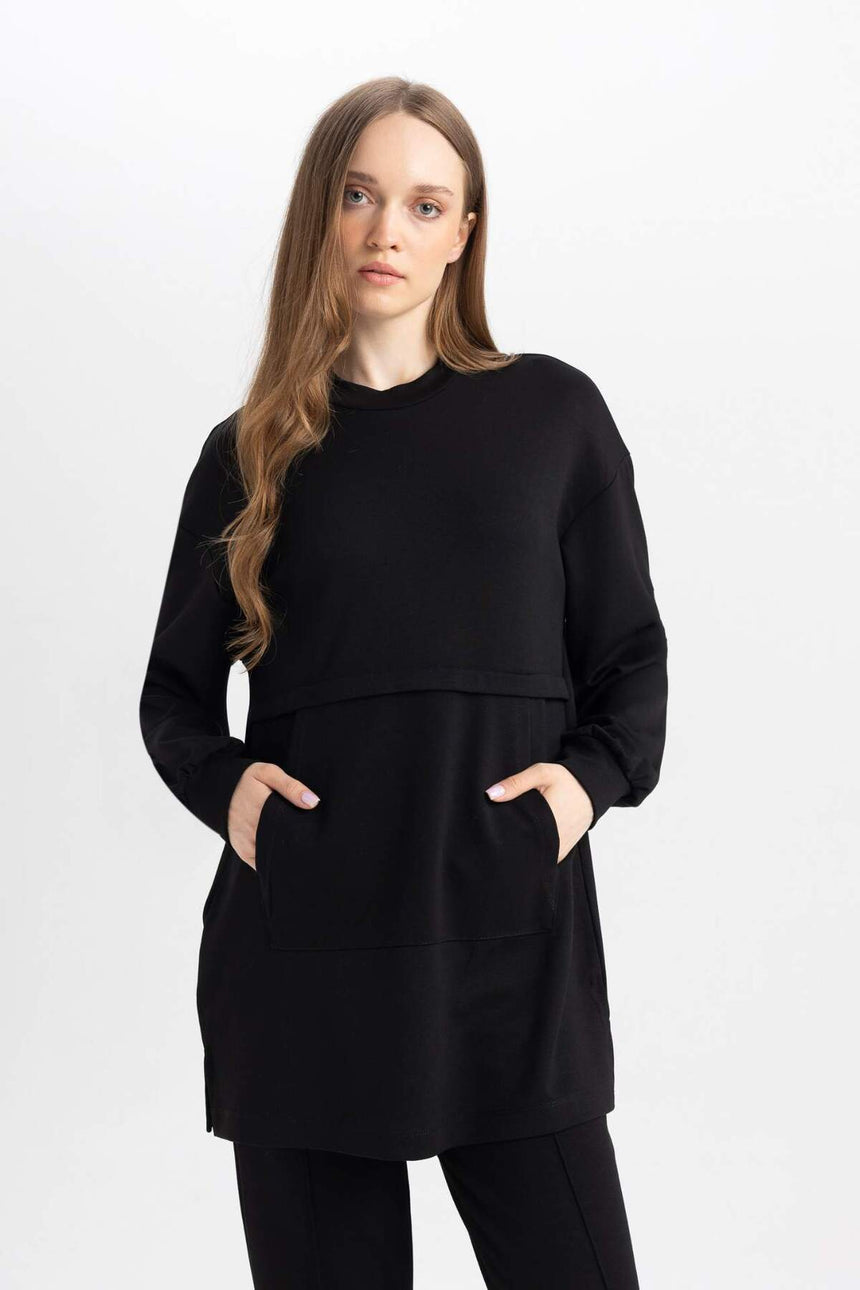 Defacto Kadın Long Sleeve Tunic B0039Ax - Siyah