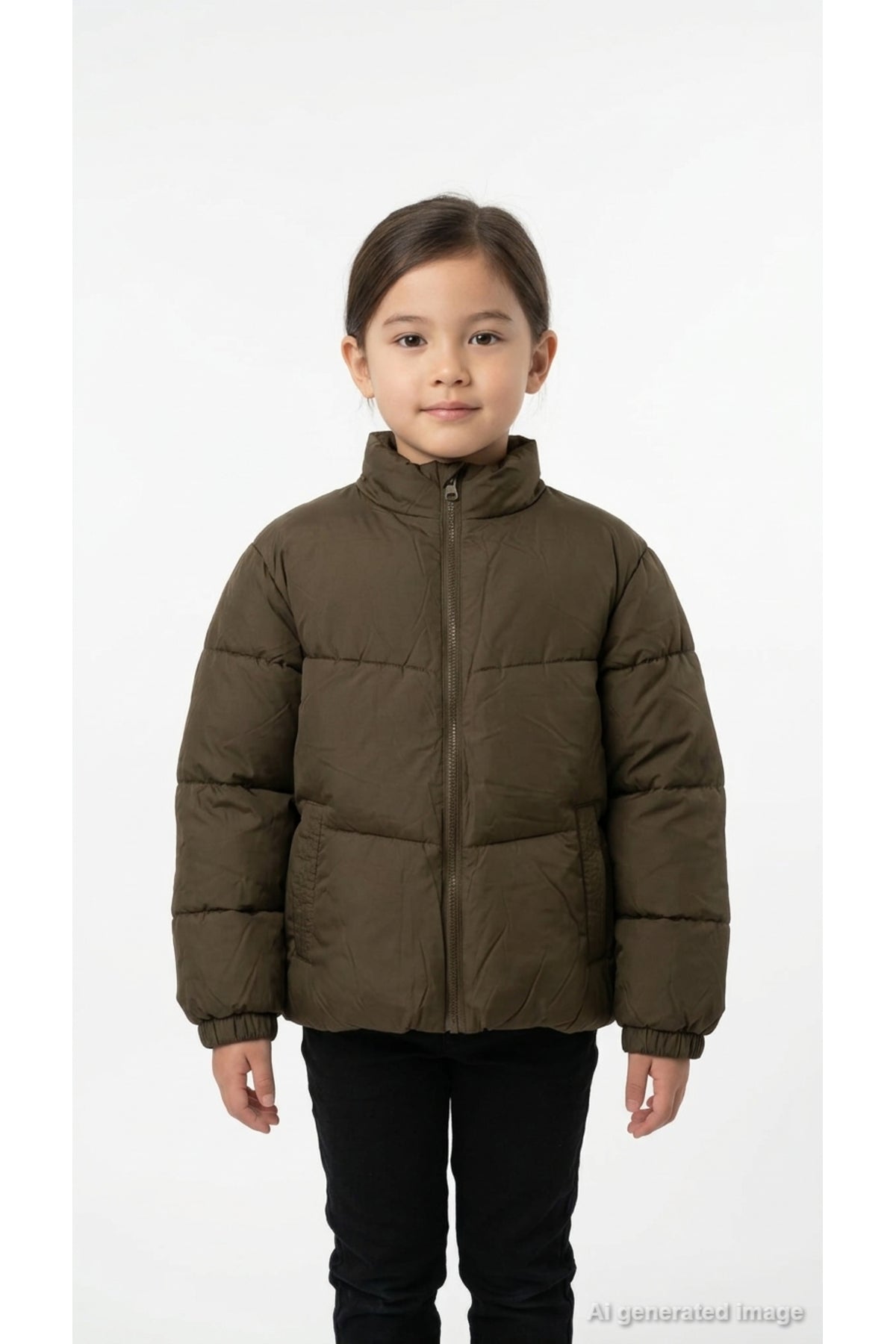 Jack & Jones Kids Maeve Kız Çocuk Şişme Mont 12308240 - Kahverengi