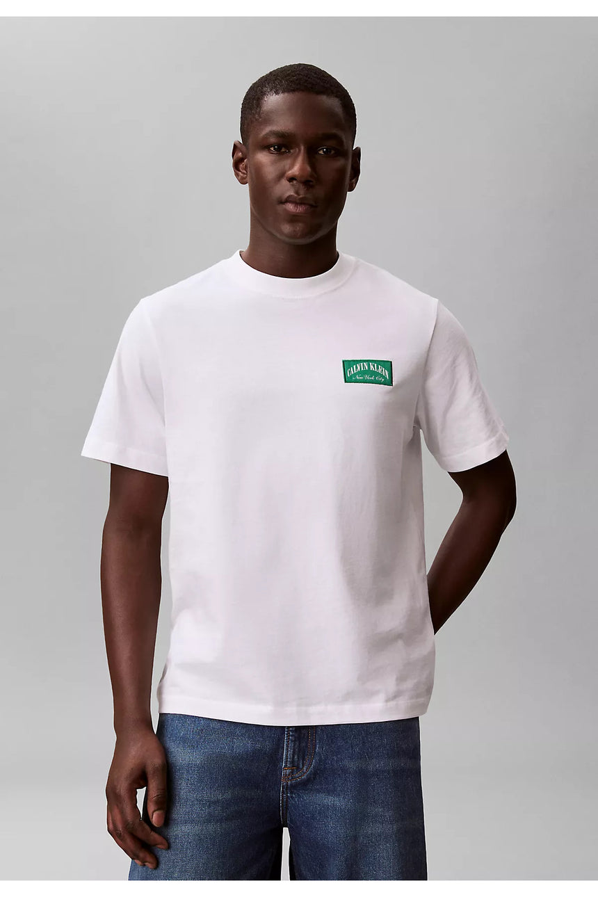 Calvin Klein Erkek SS 20S EASY COLLEGIATE BADGE TEE LV04RF294G - Siyah