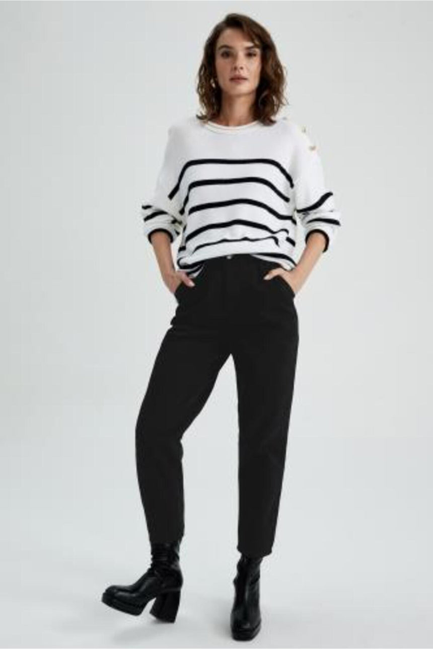 DeFacto Kadın Wide Leg Pantolon S2790AZ - Siyah