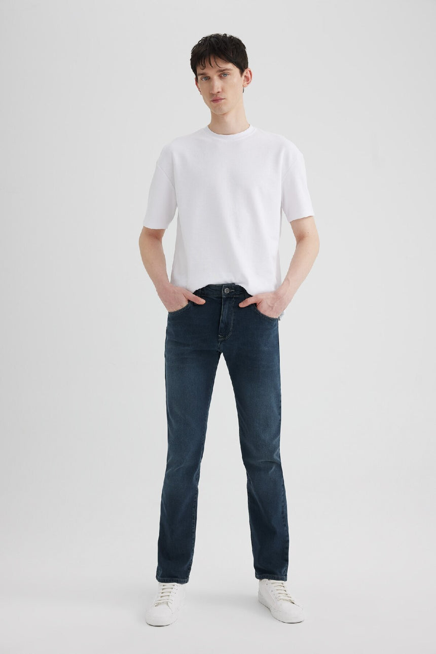 DeFacto Erkek Jean Pantolon B4538AX - Mavi Siyah