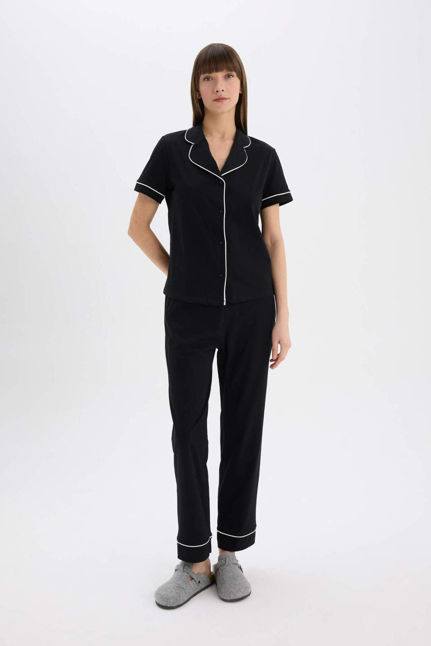 DeFacto Kadın Pijama Takımı D0917AX - Siyah