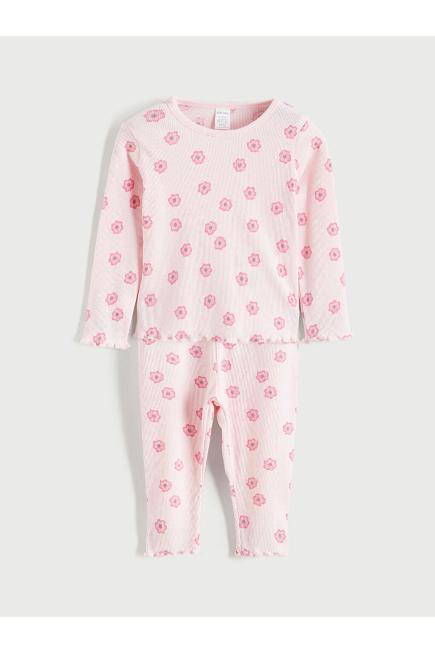 LC Waikiki Çocuk Uzun Kollu Alt-Üst Takım W5LA58B1 - Açık Pembe