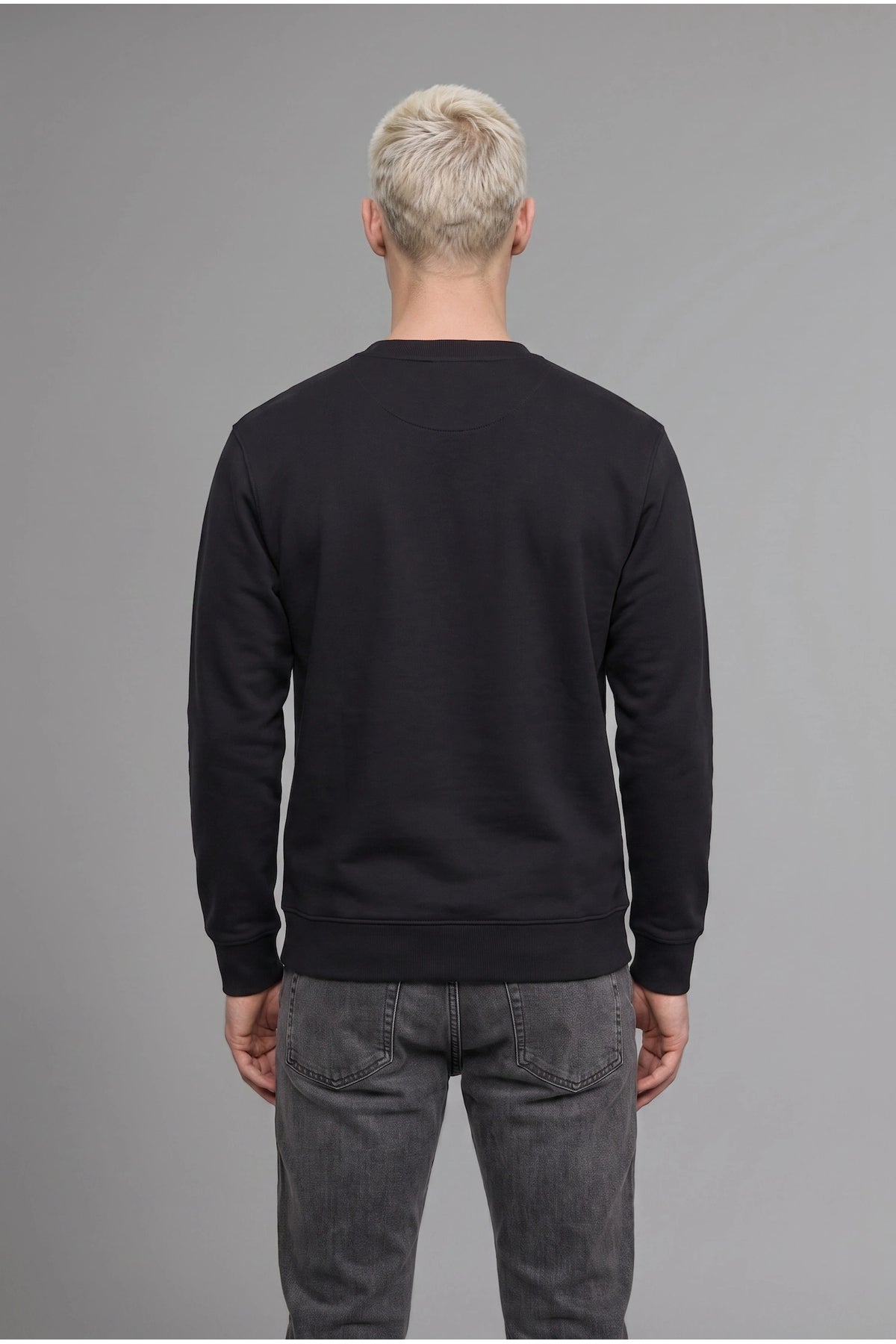 DeFacto Erkek Baskılı Sweatshirt X8282AZ - Siyah