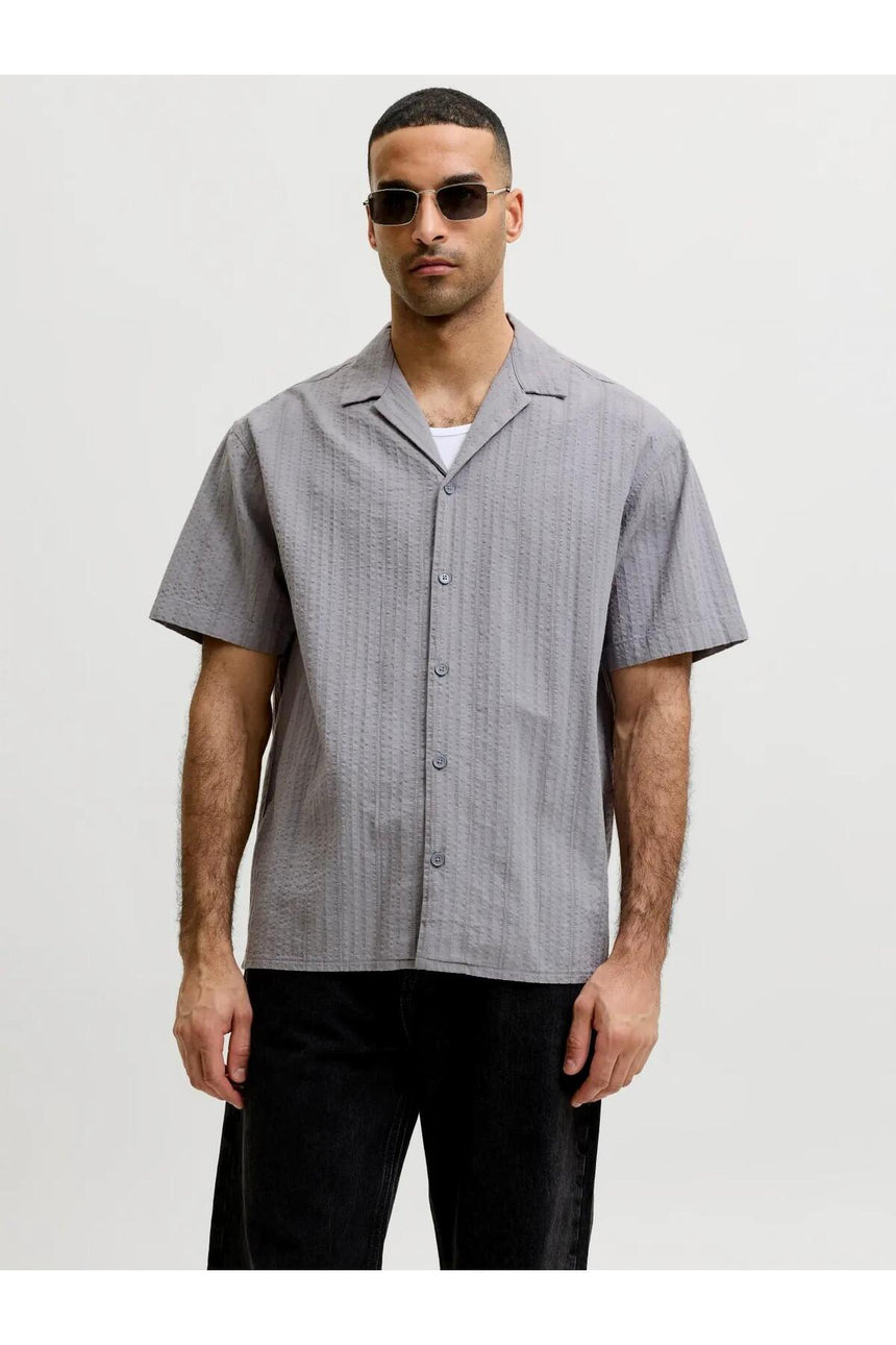 JACK&JONES JJETYSON RESORT SHIRT SS SN 12289457 - Antrasit/ Gri