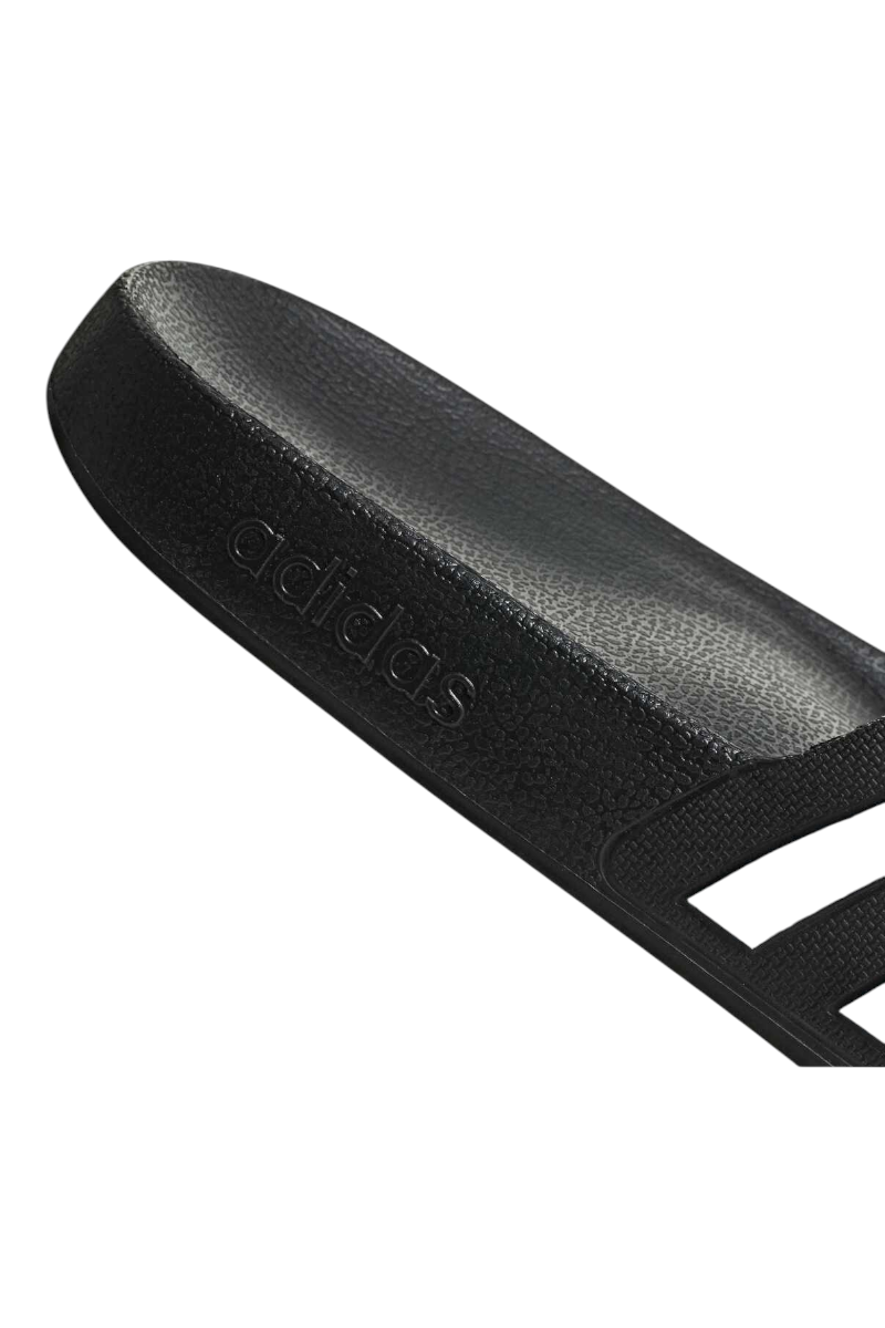 Sporline adidas Adilette Aqua siyah suni deri unisex terlik, yan profil detay görünümü