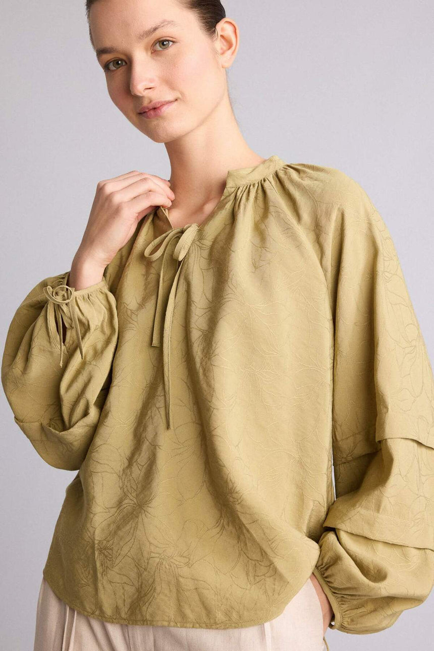 Defacto KADIN Woven Top G8788AX - Açık Haki Yeşili