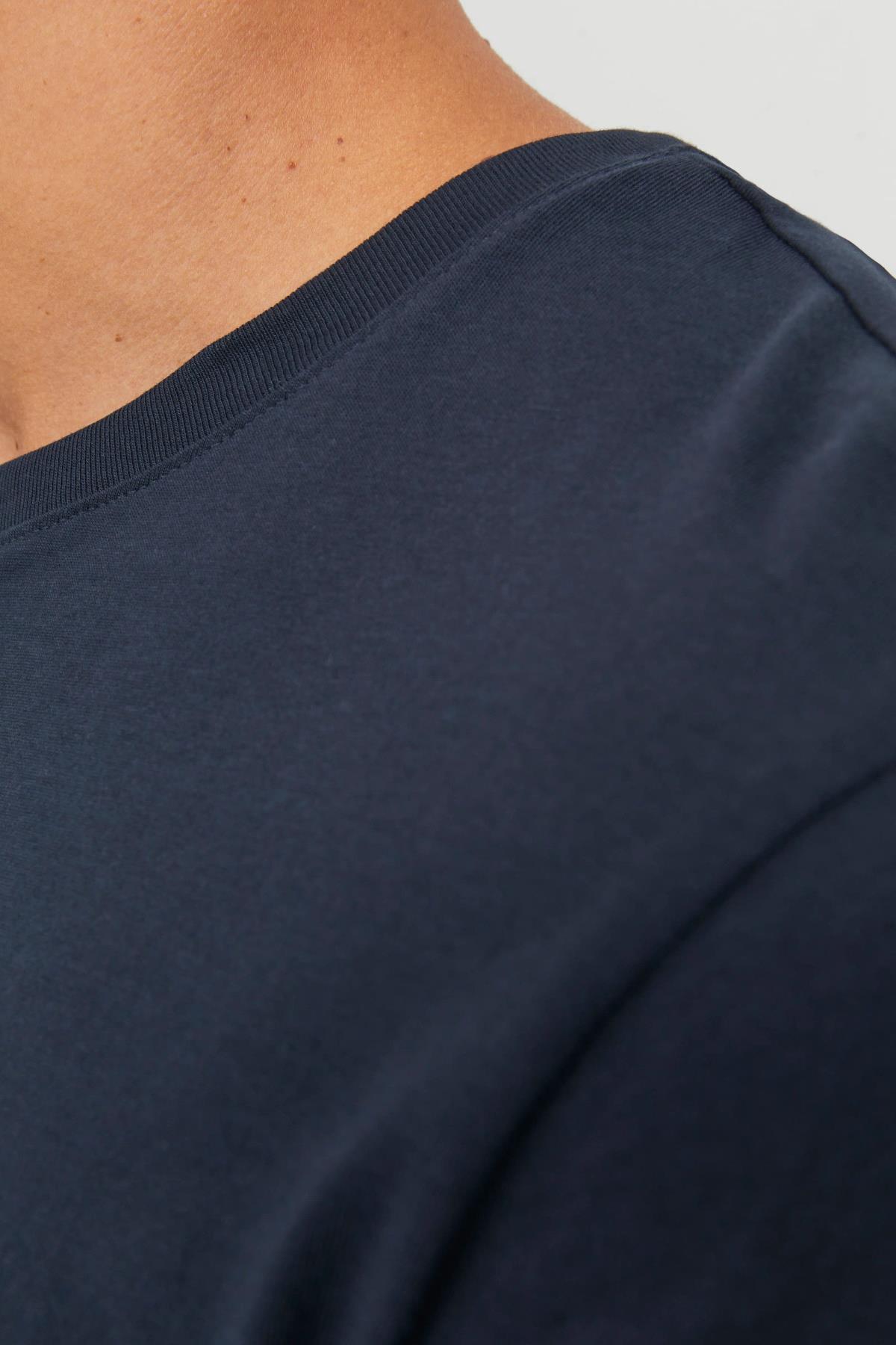 Jack & Jones Organic Basic Erkek T-Shirt 12156101 - Koyu Lacivert