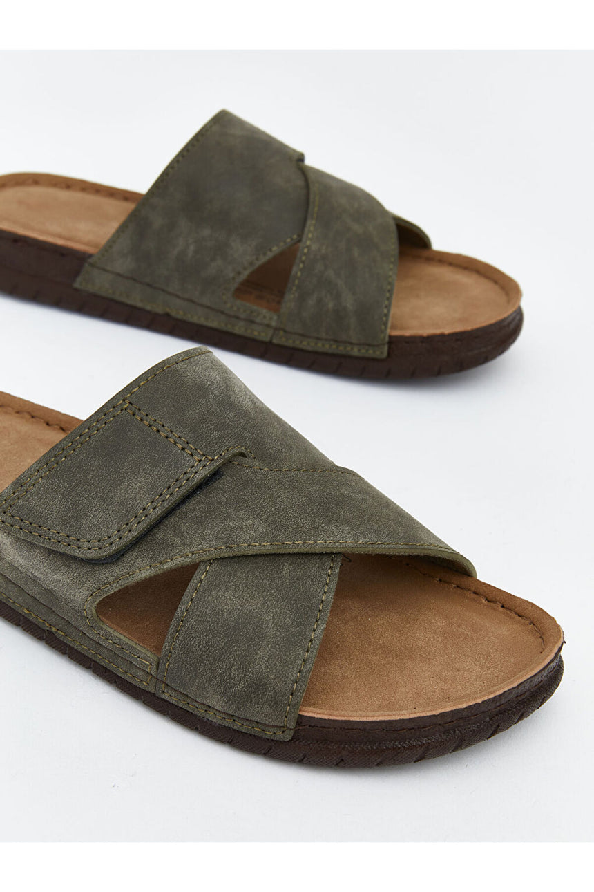 LC Waikiki Erkek Terlik S6EA62F8 - Koyu Yeşil