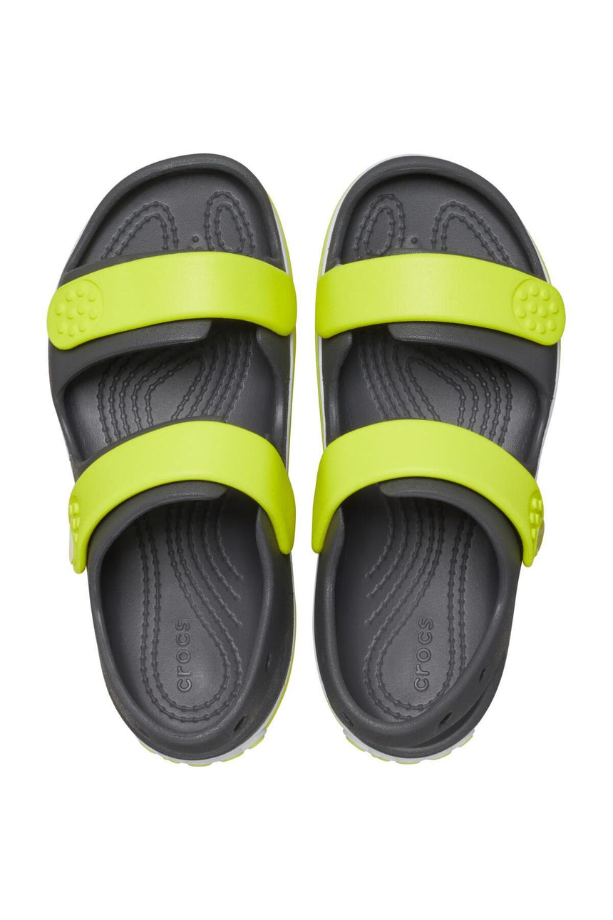 Crocs Kids Crocband Cruiser Sandal K 209423 - Koyu Gri/ Yeşil/ Sarı