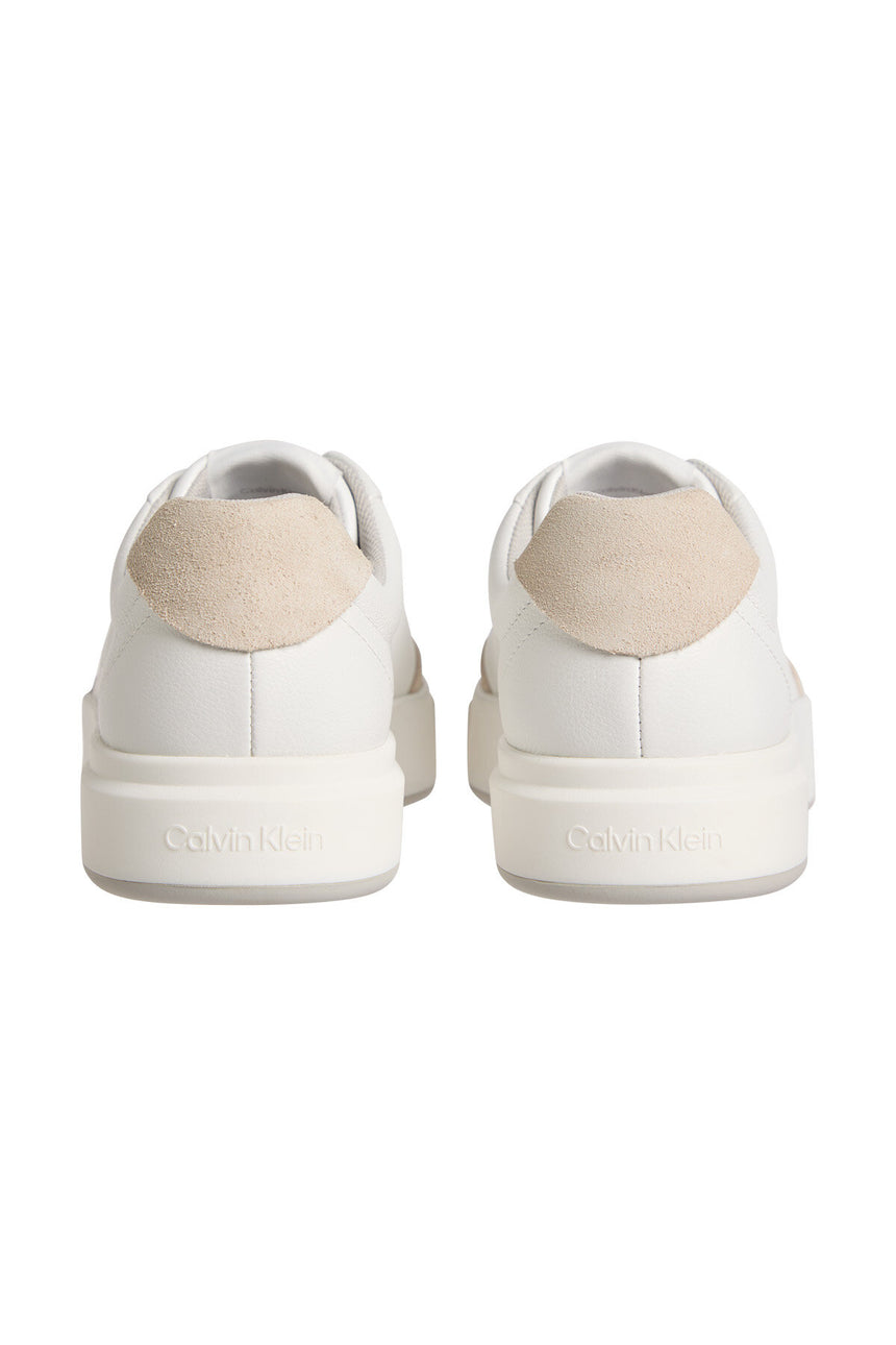 Calvin Klein Kadın BASKET CUPSOLE LACEUP LTH MIX YW0YW02023 - Beyaz