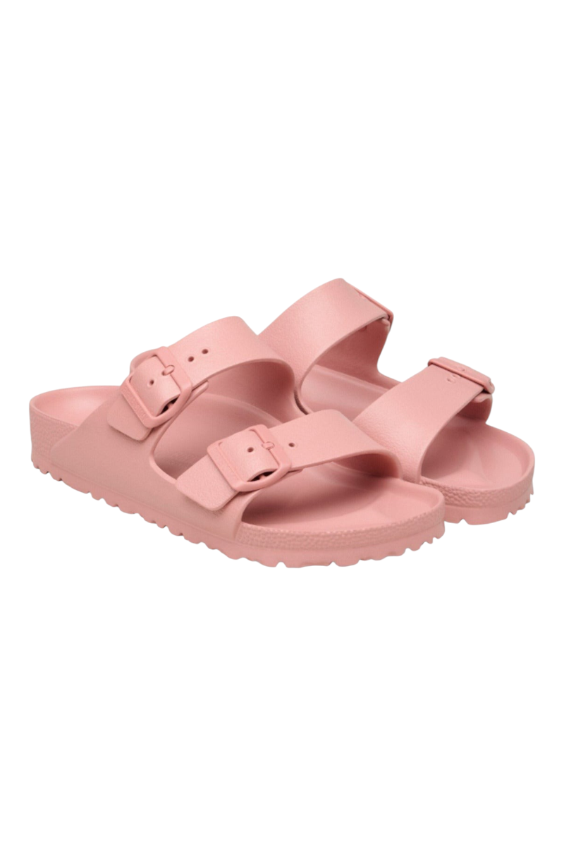 Sporline Birkenstock Arizona Eva pembe kadın terlik, çift tokalı hafif ve suya dayanıklı tasarım