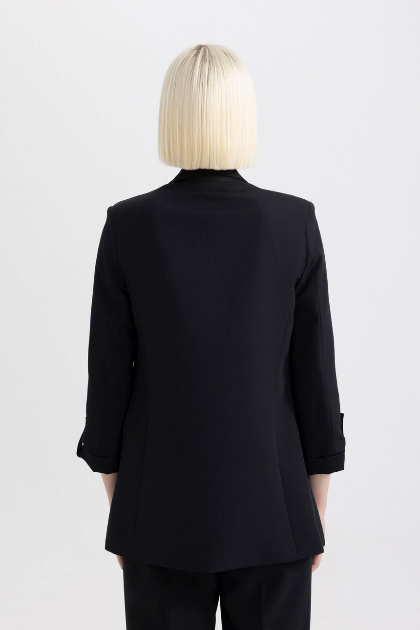 DeFacto Kadın Blazer Ceket C3215AX - Siyah
