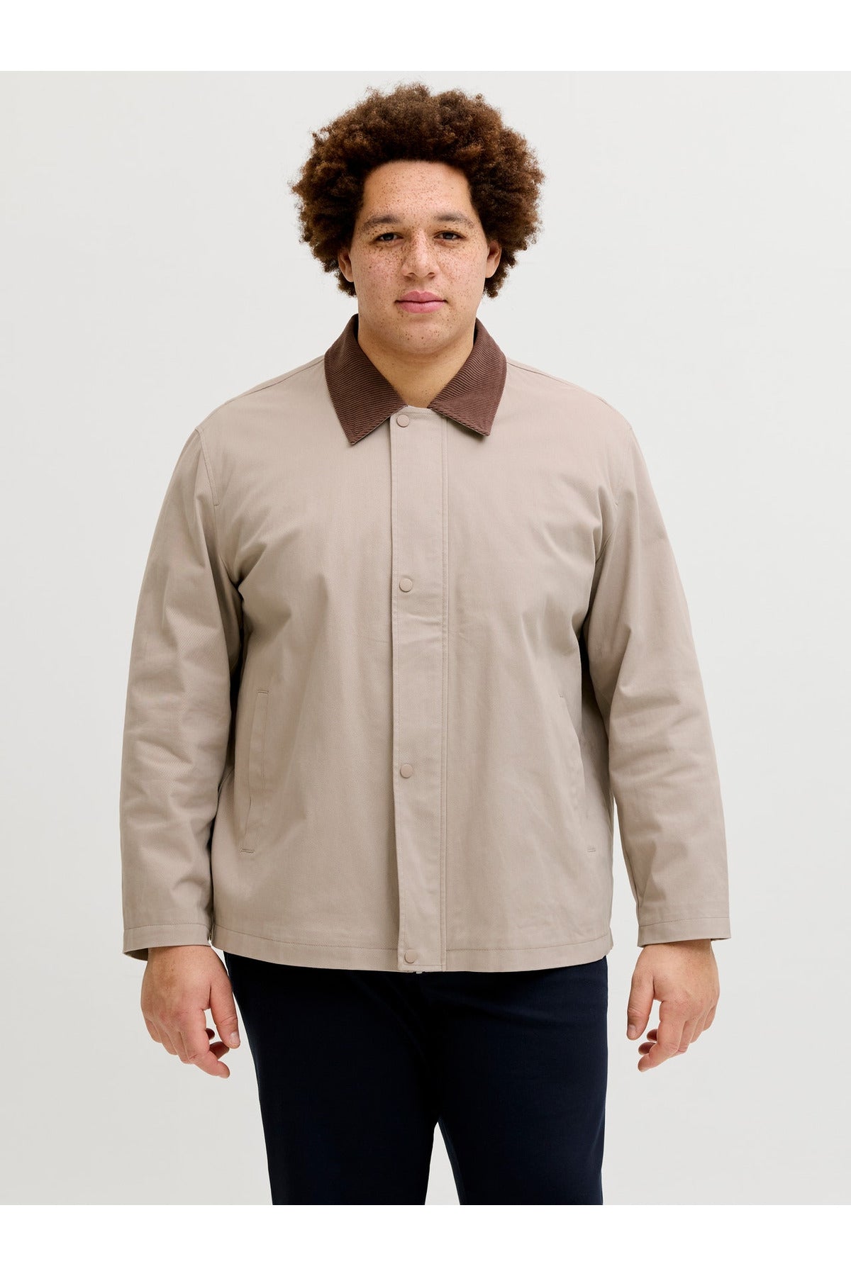 Jack & Jones Plus Erkek Büyük Beden Ceket 12289035 - Bej