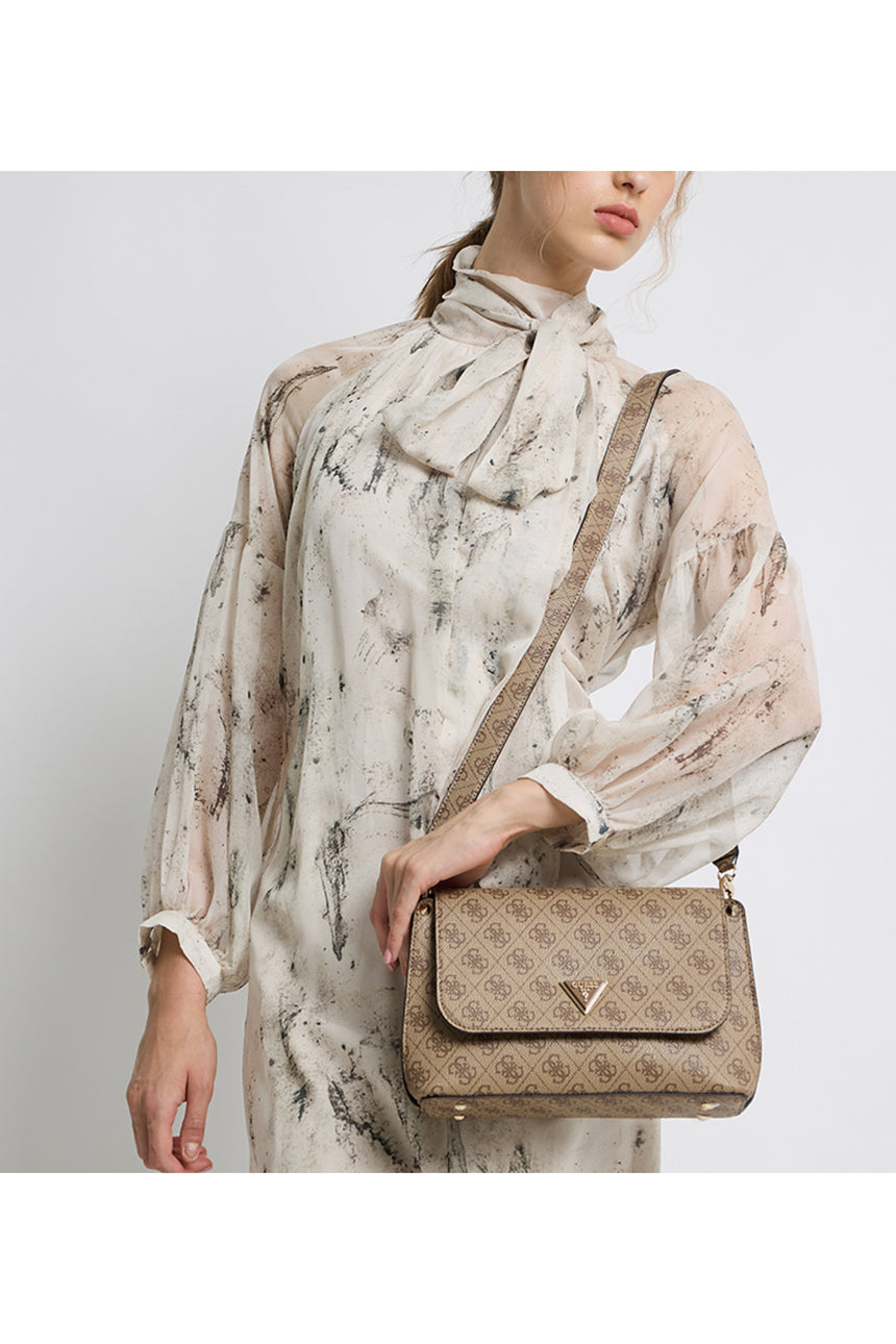 GUESS KADIN MERIDIAN II FLAP CRO HWSG6974200 - Açık Bej/ Kahverengi