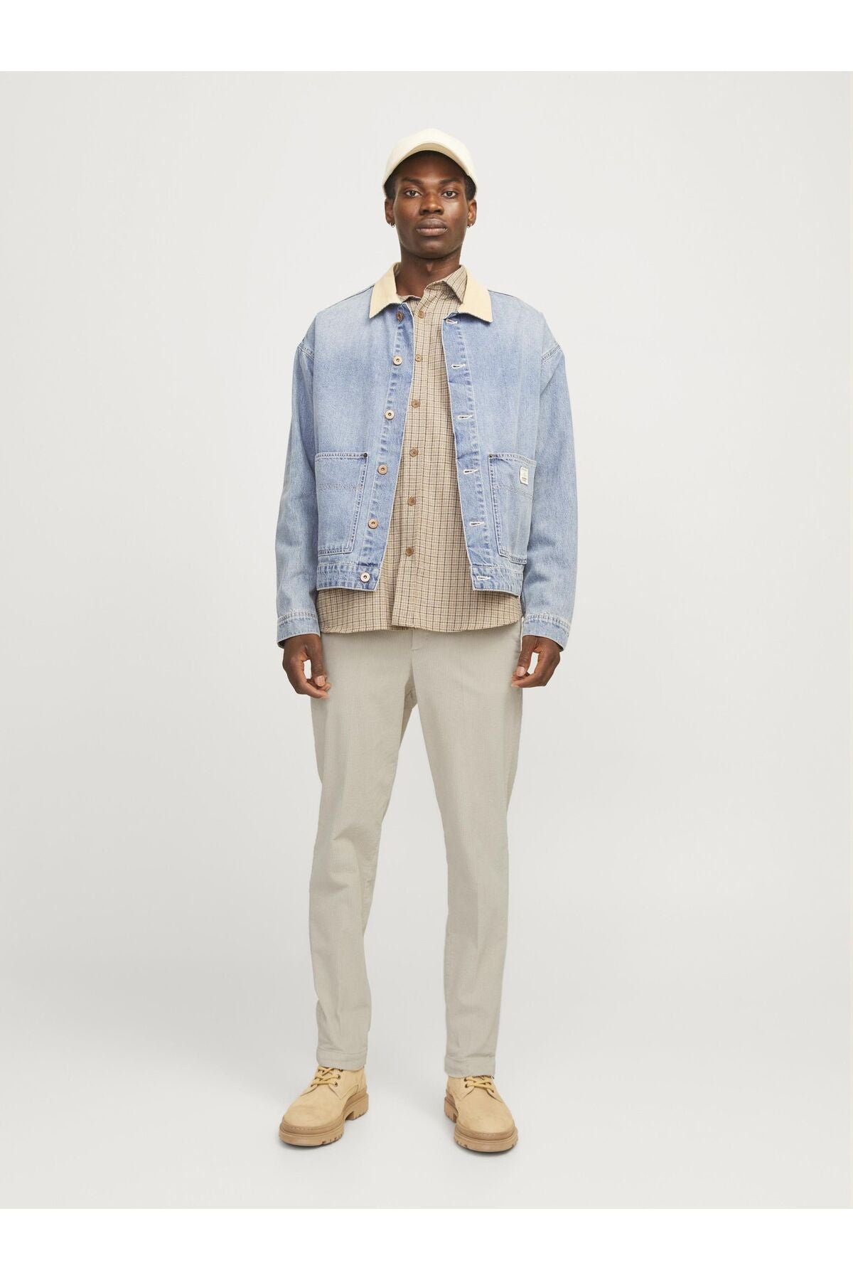 Jack & Jones Ace Erkek Kadife Chino Pantolon 12260910 - Bej / Açık Gri
