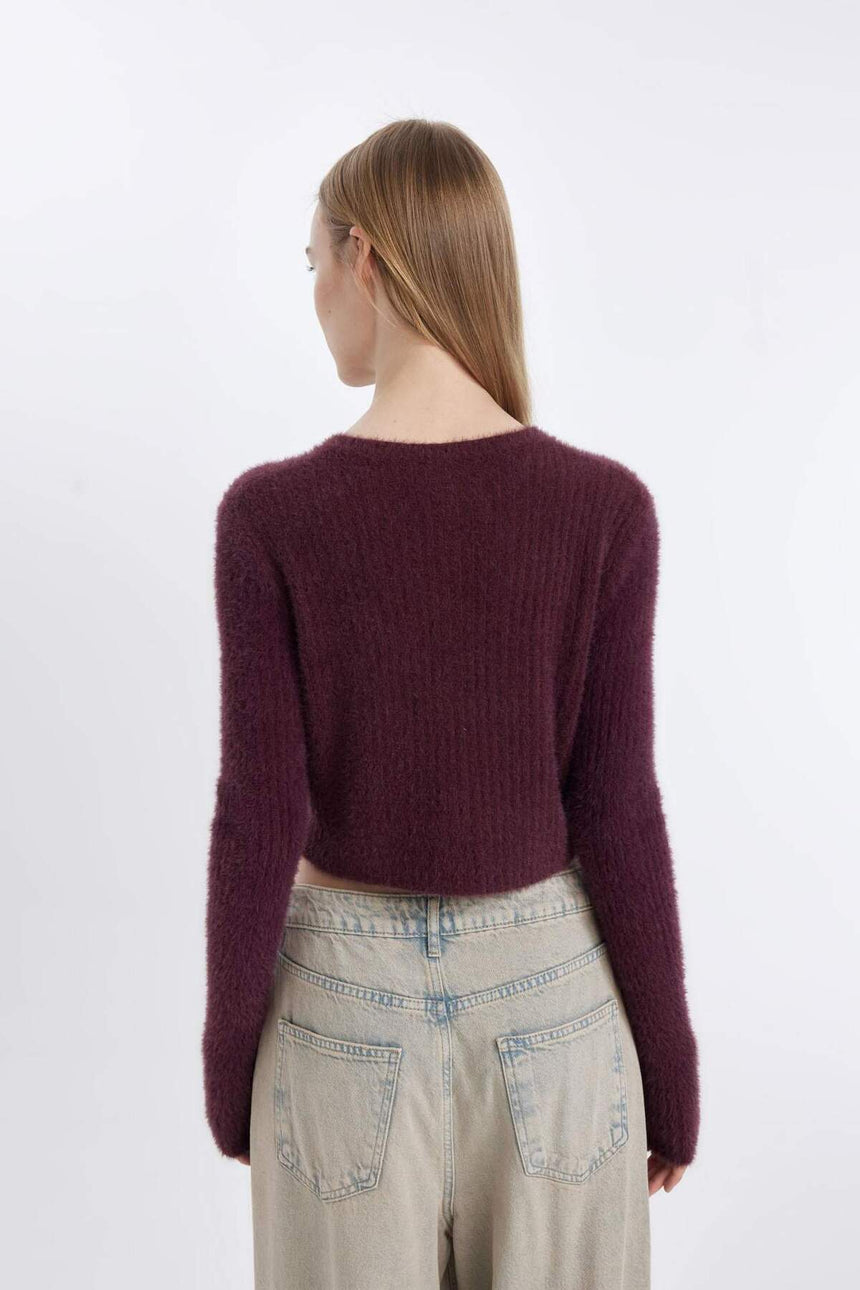 Defacto Kadın Cardigan Z9318Az - Bordo