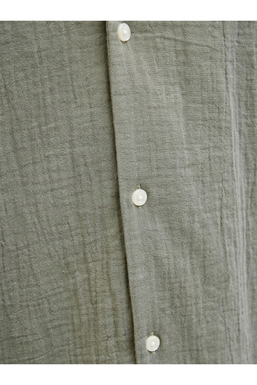 JACK&JONES JJETYSON RESORT SHIRT SS LN PLS 12289545 - Haki Yeşil