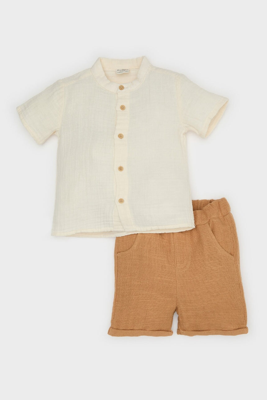Defacto Çocuk Woven Set B8080A5 - Ekru
