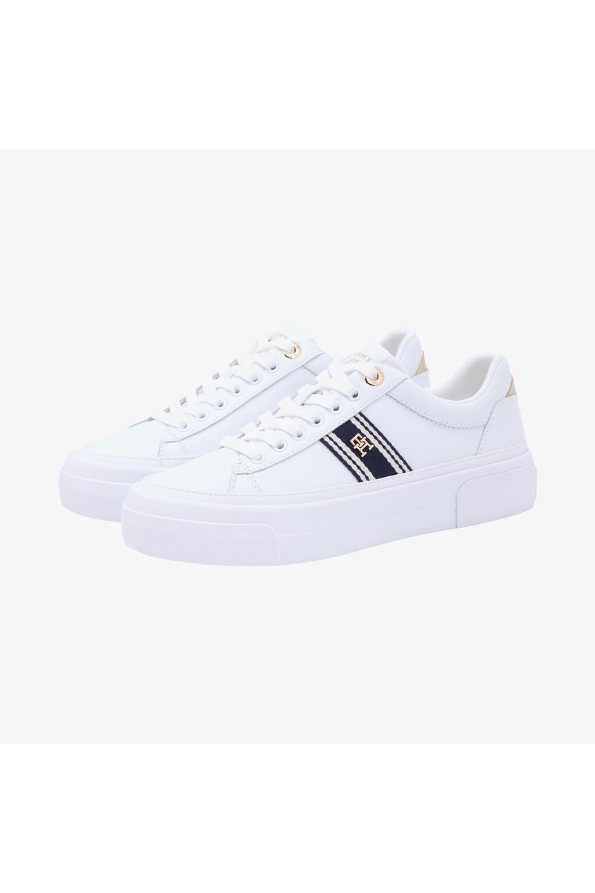 Tommy Hilfiger Kadın TH FOXING PLATFORM WEBBING FW0FW09353 - Beyaz