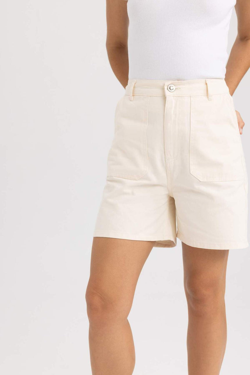 Defacto Kadın Short A8124Ax - Ekru
