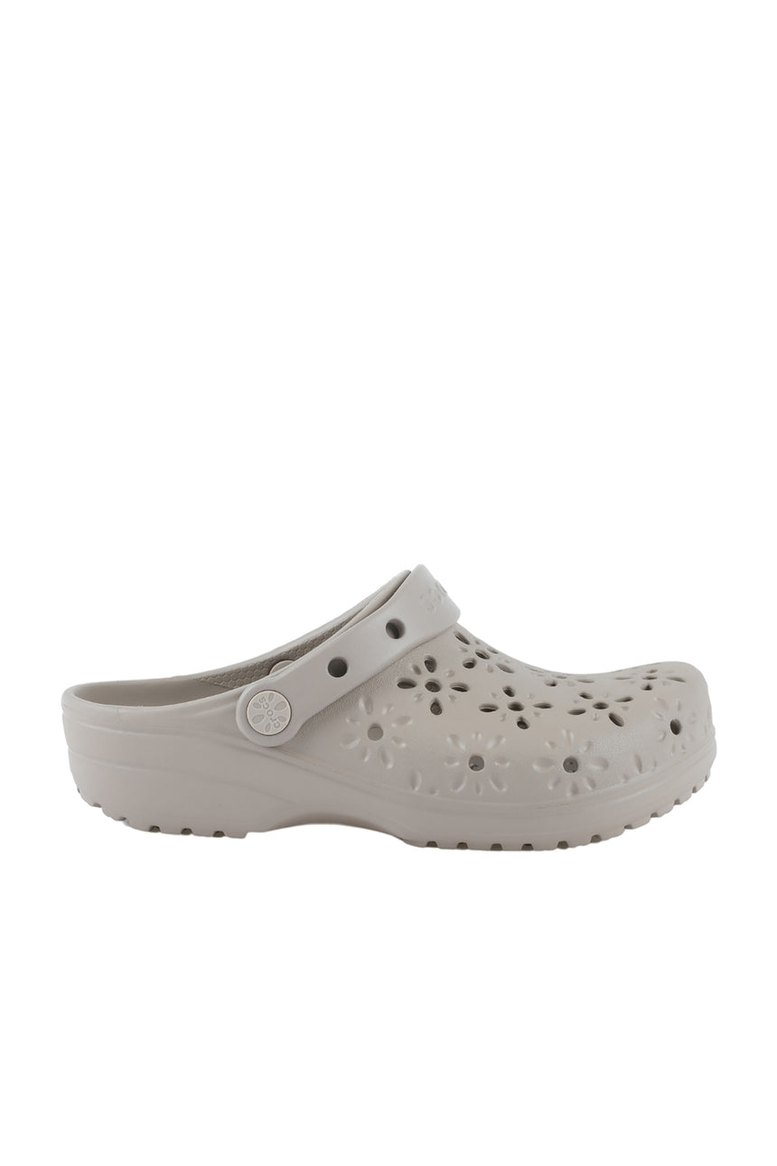 Crocs Unisex Classic Floral Cut Out Clog Cr3038 - Gri/ Kahverengi