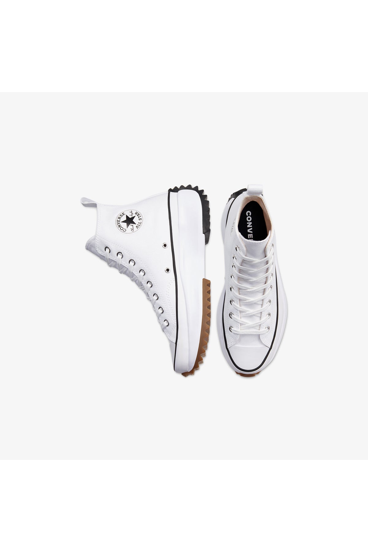 Converse Run Star Hike Platform Leather Unisex Sneaker A04293C - Siyah / Beyaz