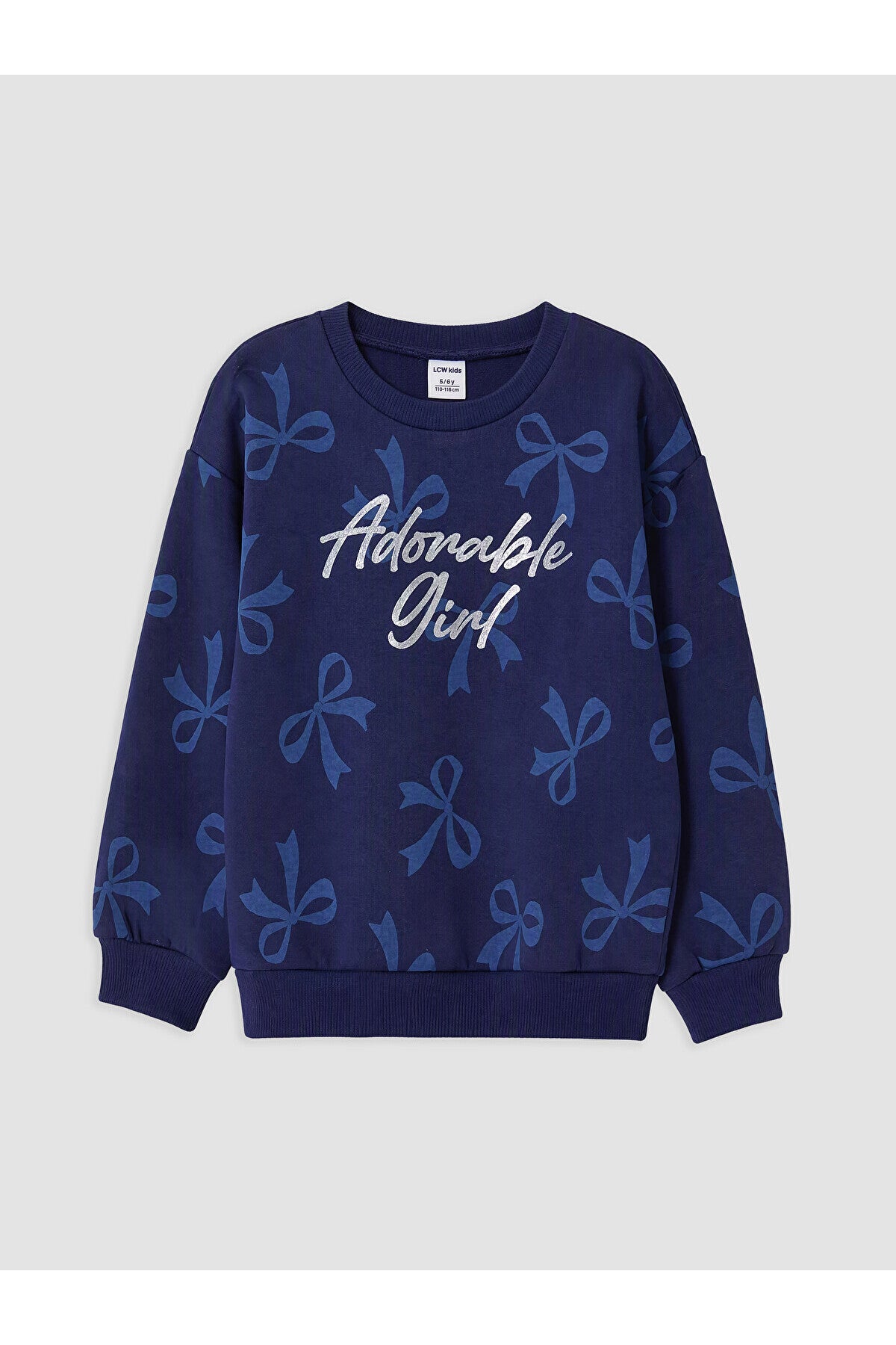 LC Waikiki Kız Çocuk 2'li Baskılı Sweatshirt W6B374D1 - Krem