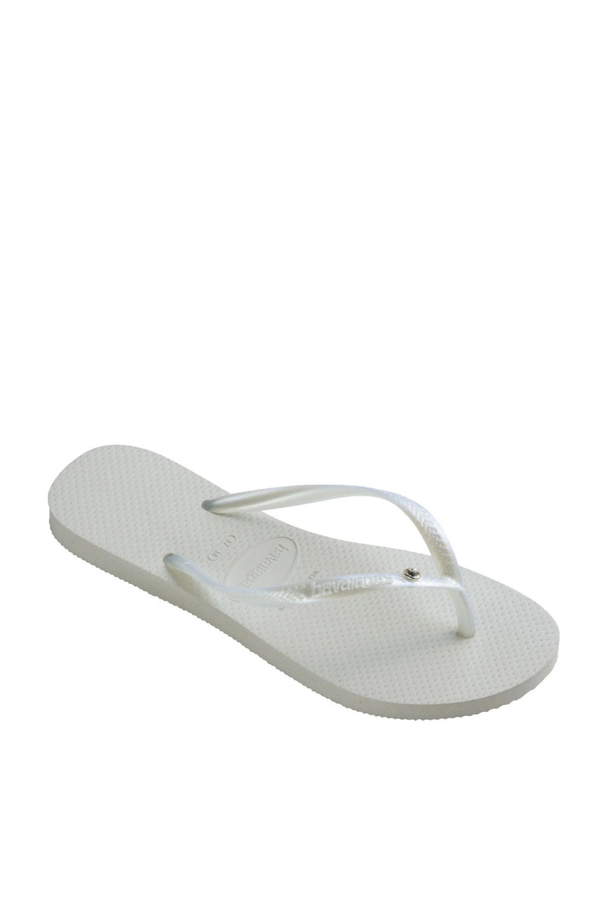 Havaianas Slim Crystal SW II 4145651 Kadın Terlik - Beyaz