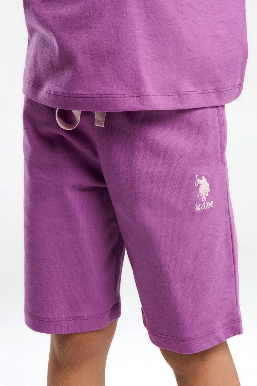 U.S. Polo Assn. Kız Garson Bermuda Takım Us2086-G - Mor
