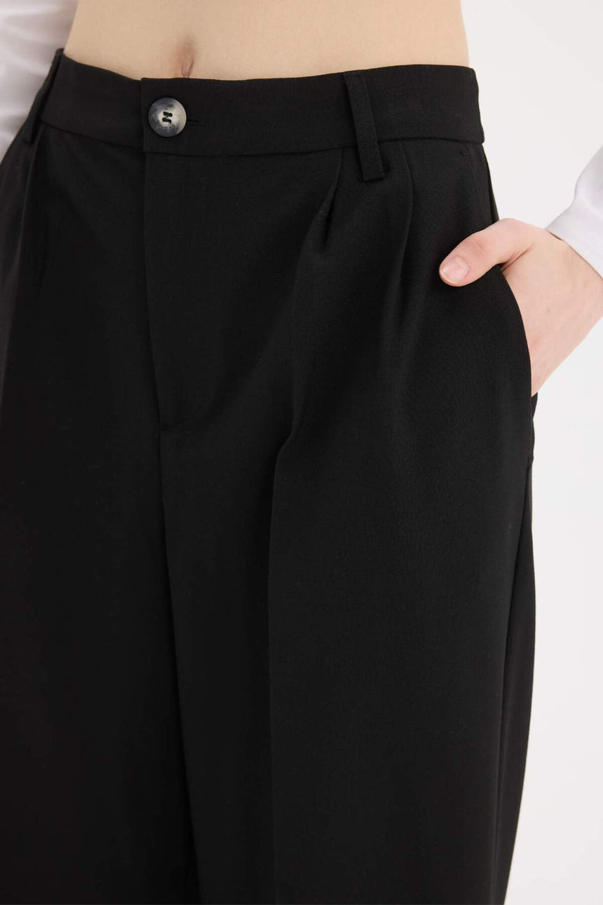 Defacto Kadın Trousers D8150AX - Siyah