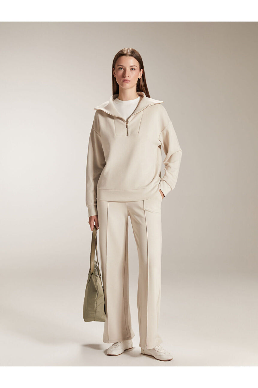 LC Waikiki Kadın Sweatshirt W5I758L8 - Açık Gri