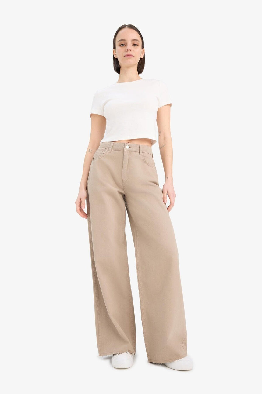Defacto Kadın Trousers E4381Ax - Açık Kahve