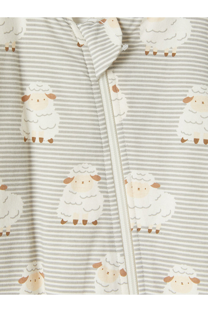 LC Waikiki Çocuk 1.6 TOG Desenli Bebek Uyku Tulumu W6AL08D1 - Krem