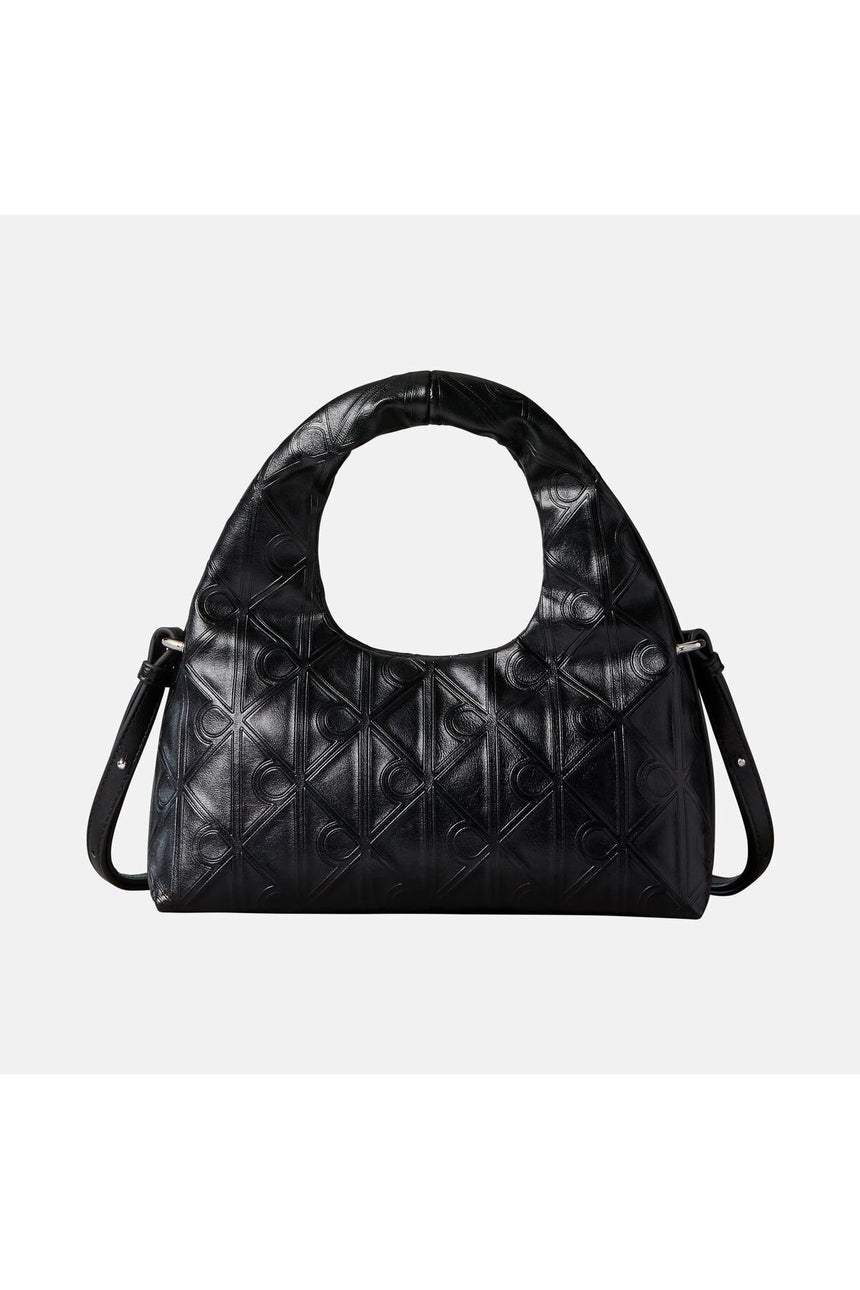 Calvin Klein Kadın EMBLEM AOP PUFFER BAG WITH STRAP LV04F3200G001 - Siyah