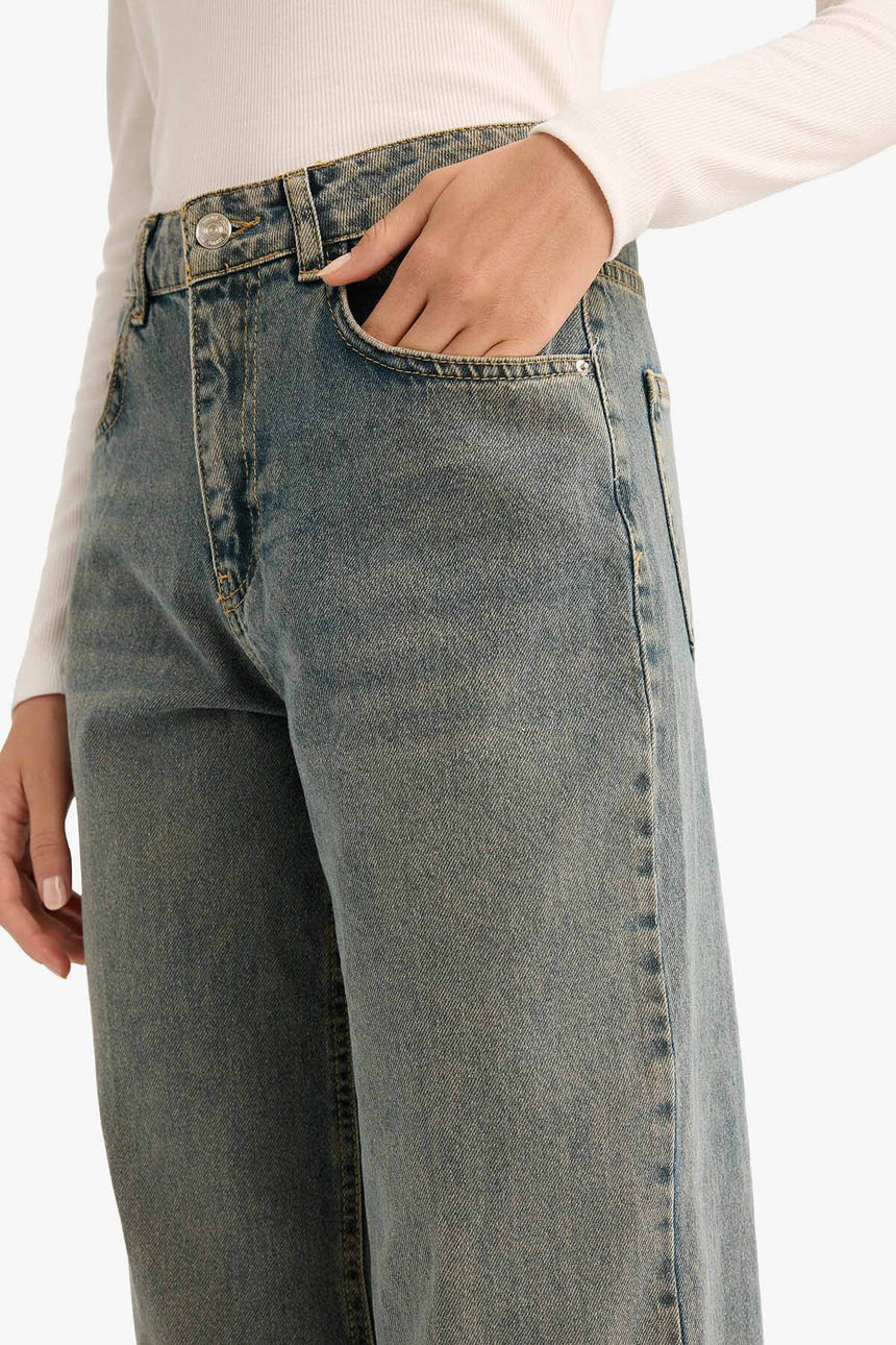 Defacto Kadın Trousers D4316AX - Mavi
