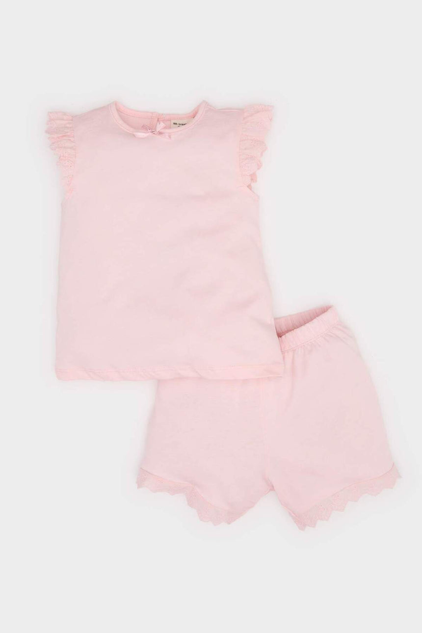 DeFacto E4615A5 Çocuk Pijama Takımı - Açık Pembe