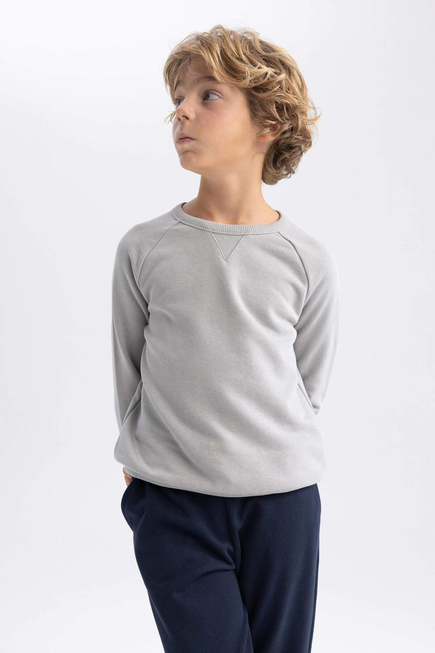 DeFacto Çocuk Sweatshirt A4246A8 - Açık Gri
